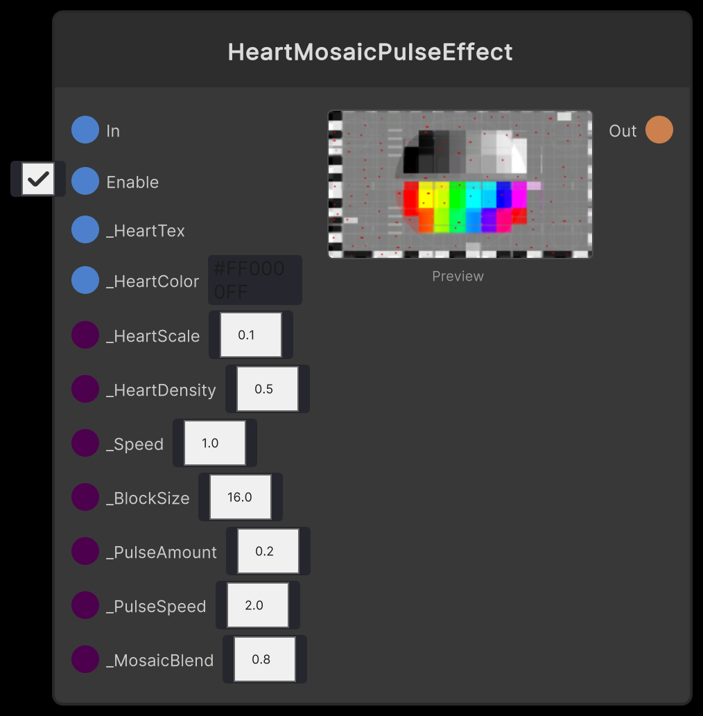HeartMosaicPulseEffect